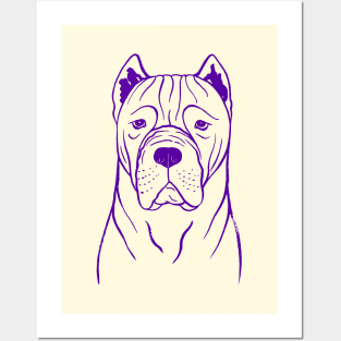 Cane Corso (Beige and Purple) Posters and Art